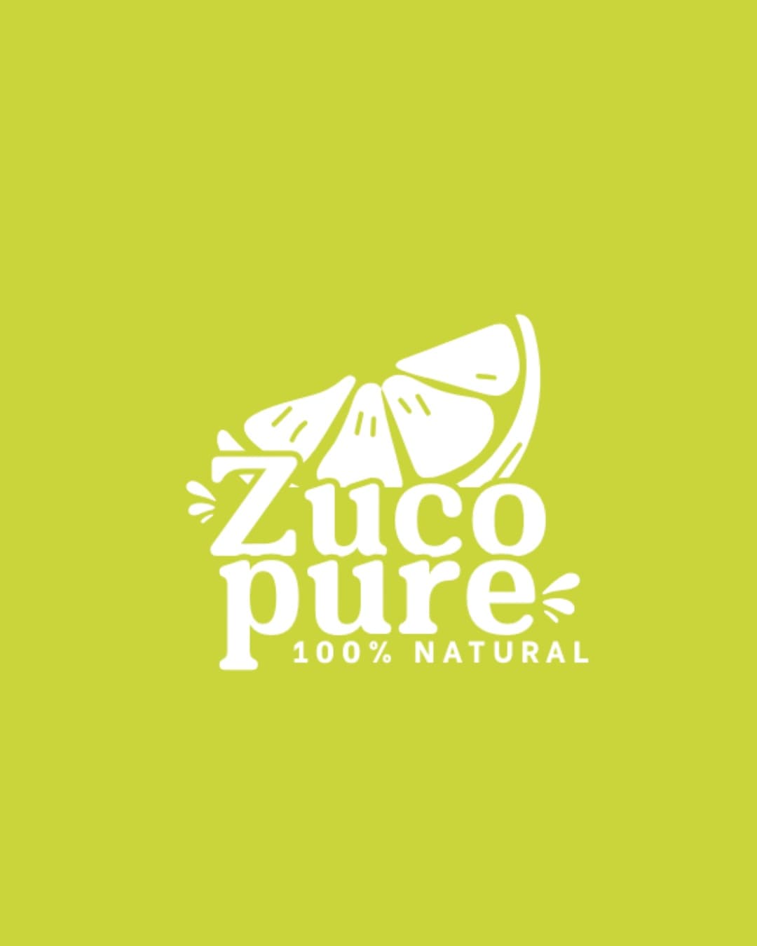 El logo de Zuco Pure en blanco sobre verde lima